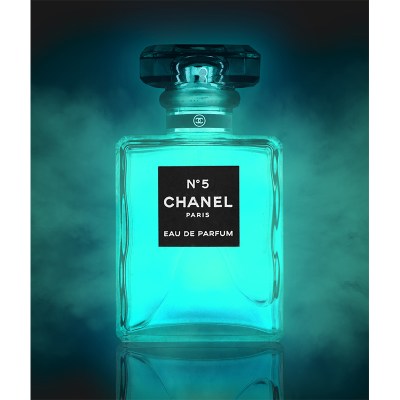 Chanel bottle blue