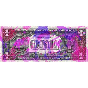 Plexiglas art One dollar bill 